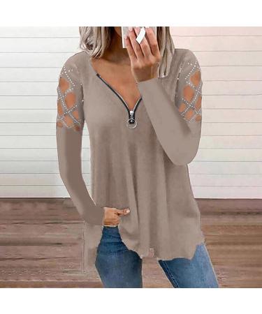 Women's Rhinestone V-Neck Hollowed Out Top - Black Silk Shirt - XX-Large - Buy Online on GoSupps.com