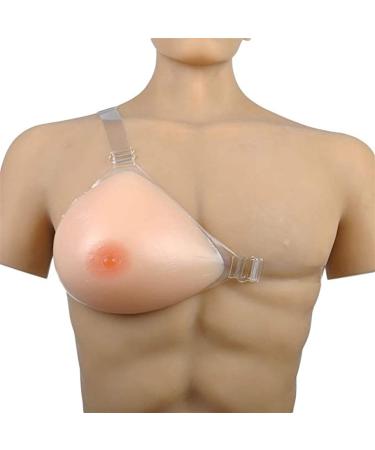 Knobco Silicone Breast Form Artificial Fake Breasts With Adjustable Strap Chest Enhancers Suitable for Mastectomy Prosthesis Patient Halloween Wedding (Color: Skin Size: 3xl) XXXL Skin