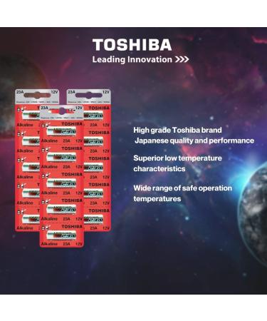 Buy TOSHIBA Alkaline 23A GP23AE MN21 23GA 12 Volt Battery - 15 Pack | Best International Shipping - Buy Online on GoSupps.com