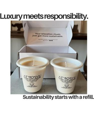 Buy Eco-Friendly Lavender Scented Refill Candles | ATMOSVU Soy Wax Candle Refills for Lasting Aroma - Buy Online on GoSupps.com