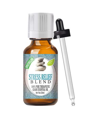 Healing Solutions Stress Relief Blend Essential Oil - 100% Pure Therapeutic Grade - 30ml - Aromatherapy Oils - Essential Oil Blend