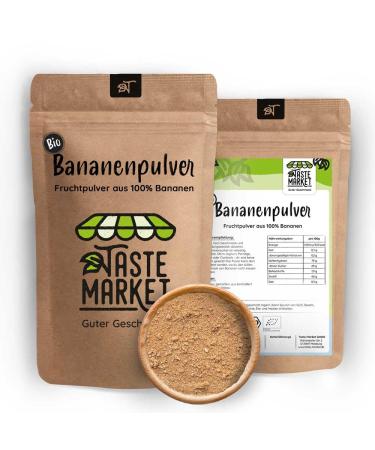 TASTE Guter Geschmack 10 x 500g Organic Banana Powder - Fruit Powder - Dried and Ground - 100% Bananas - Natural - No Additives - Taste Market