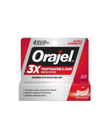 Orajel Severe Instant Pain Relief Gel - 0.25 oz Pack of 6