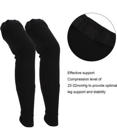 Buy Black Knee-High Compression Stockings for Men & Women | Oversize Support Stockings 23-32 mmHg for Running & Hiking | Improve Blood Circulation - Buy Online on GoSupps.com