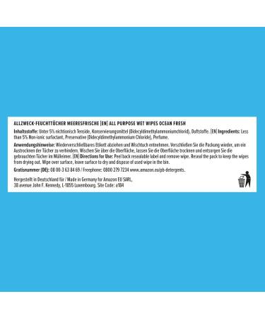 Buy Amazon All-Purpose Wet Wipes - Sea Fresh 80 Count (Pack of 6) | International Shipping Available - Buy Online on GoSupps.com