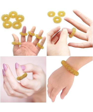 Acupressure Massage Ring Set for Stress Relief - Finger & Wrist Massage for Osteoarthritis & Improved Circulation - Buy Online on GoSupps.com