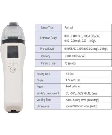 WeGoIOT Portable Breathalyzer AT7000 - Fast & Accurate Alcohol Tester - Buy Online on GoSupps.com