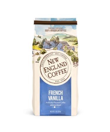 New England Coffee French Vanilla Medium Roast Ground Coffee Lot de 3 sachets de caf 325 ml