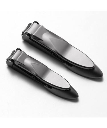 HCHGJKN Nail Clippers Splash Proof Nail Clipper with Built-in Nail Debris Catcher Stainless Steel Nail Clippers for Fingernail Toenail(Schwarz) Black - Buy Online on GoSupps.com
