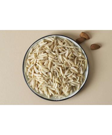 Organic Almonds 1kg - Blanched & Sliced No Additives Plastic-Free Packaging - International Shipping Available - Buy Online on GoSupps.com