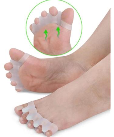 DAIHUI Five Finger Splitter - Thumb Toe Separators for Valgus Correction & Pressure Relief (White) | International Shipping Available - Buy Online on GoSupps.com