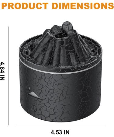 Vulcan Diffuser for Essential Oils - Quiet Flame USB Humidifier with 2 Modes | Waterless Aromatherapy & Automatic Shutdown - Perfect Black Decor - Buy Online on GoSupps.com