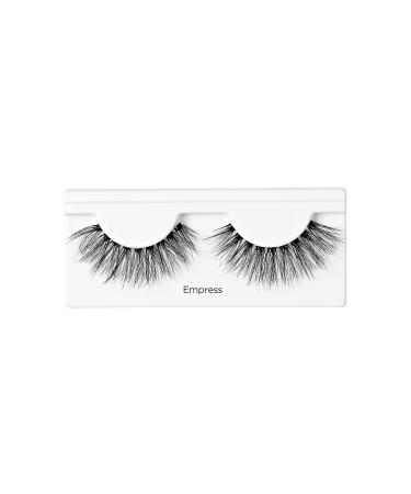KISS Lash Couture The Muses Empress Black False Eyelashes | Rounded Doe-Eyed Faux Silk | Contact Lens Friendly | Reusable & Cruelty-Free | Vegan - 1 Pair - Buy Online on GoSupps.com