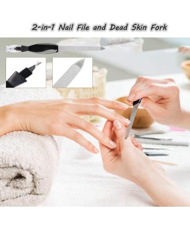 26-in-1 Professional Pedicure Tools Set - Stainless Steel Foot Care Kit for Men and Women - Foot File, Callus Remover, Travel-Friendly - Buy Online on GoSupps.com