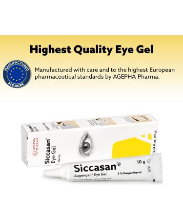 Siccasan & Siccaforte Eye Gel for Dry Eyes - Intensive Carbomer & Dexpanthenol Formula | Hydrating Corneal Gel & Lubricant | Night & Day Use | Soothes Sore and Red Eyes - 0.35 oz (Pack of 2) - Buy Online on GoSupps.com