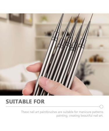 Nail Art Drawing Pen Fine Nail Art Brush Nail Liner Nail Striping Brush Nail Art Design for Nail Art Manicure Liner Painted Metal Diamond Pen - Buy Online on GoSupps.com