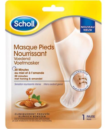 SCHOLL Nourishing and Moisturizing Honey and Almond Foot Mask (1 Pair) - Pack of 5 - Buy Online on GoSupps.com