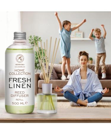 Fresh Linen Room Fragrance Diffuser Refill 500ml - Refreshing Scent for Home & Spaces - Buy Online on GoSupps.com