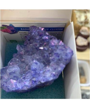 Crystal Amazing Stone Green Purple Aura Angel Quartz Crystal Titanium Bismuth Silicon Cluster Rainbows Natural Stones and Minerals Raw Stones and Minerals FUZEGRDLI - Buy Online on GoSupps.com