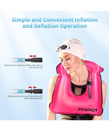 Faxpot Snorkel Vest | Portable Kayaking Buoyancy Jacket | Diving Surfing Swim Vest | Adjustable for Adults | Pink - Buy Online on GoSupps.com