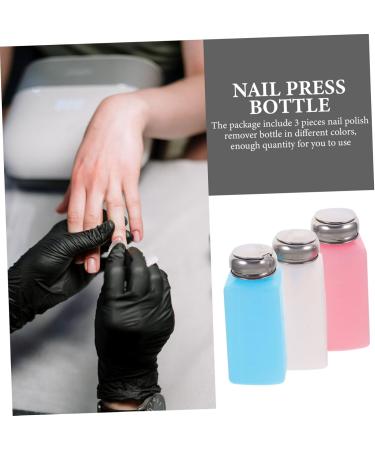  CIYODO 250ml Nail Polish Remover Pump Bottle Nail Art Liquid Dispensing Squeezer Bottle Random Color - Buy Online on GoSupps.com