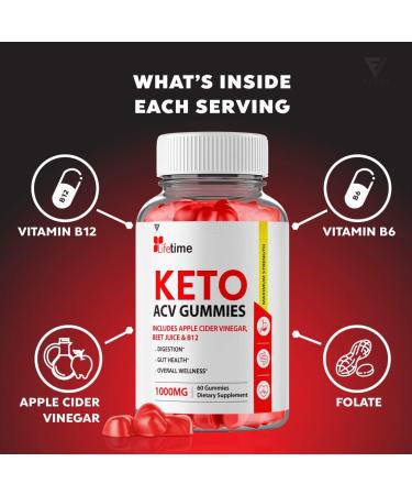 Lifetime Keto Plus ACV Gummies for Advanced Weight Loss - 60 Gummies - Buy Online on GoSupps.com