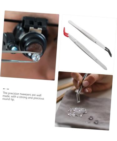 Housoutil 2-Part Tweezers Set - Stainless Steel Household & Laboratory Tools for College Stamp Collecting & Universal Use - Buy Online on GoSupps.com