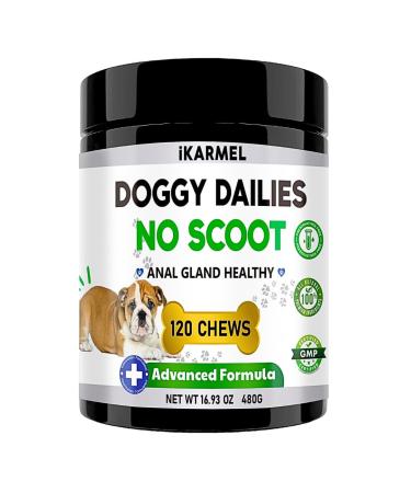 iKARMEL Doggy Dailies | Advanced Anal Gland Support Chews for Dogs | No Scoot Pet Supplements | Fibre Supplement With Pumpkin Powder for Dogs | Dog Digestion Tablets Formulated by Vets | 120 - Buy Online on GoSupps.com