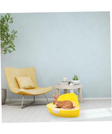 BESPORTBLE 2pcs Box Rabbit Toilet Little Pee Toilet Bins Ferret Chinchilla Rat Hamster Hedgehog Animal Plastic 25X19X10CMx2pcs Yellowx2pcs - Buy Online on GoSupps.com