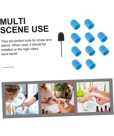 3 Sets Nail color sand cap nail art kit manicure tool grinding head nail polisher sand cap Sanding Caps nails sanding head nail sanding cap drill portable Inner ring plastic - Buy Online on GoSupps.com