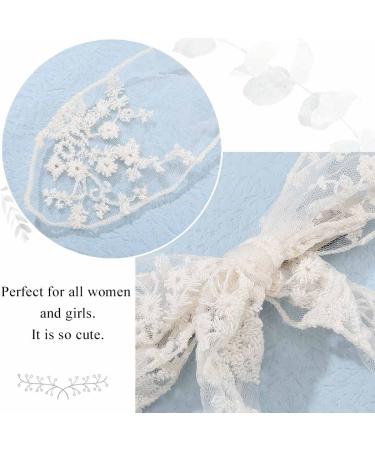 White Lace Flower Bow Hair Clips - Elegant Hair Accessory for Women and Girls - Buy Online on GoSupps.com