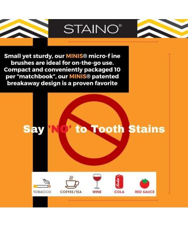Staino Minis Interdental Brushes - 10 Piece Matchbook 36 Packs of 10 for Optimal Oral Care | International Shipping Available - Buy Online on GoSupps.com