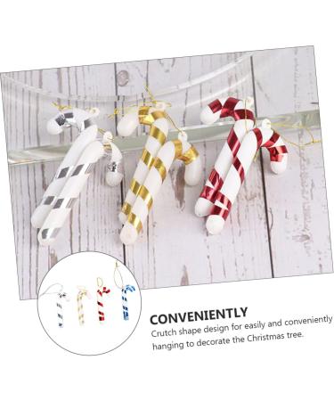 Zerodeko 4pcs Christmas Candy Cane Candy Canes Candy Cane Ornaments Christmas Tree Christmas Tree Pendant Colorful 7x2.5cm - Buy Online on GoSupps.com