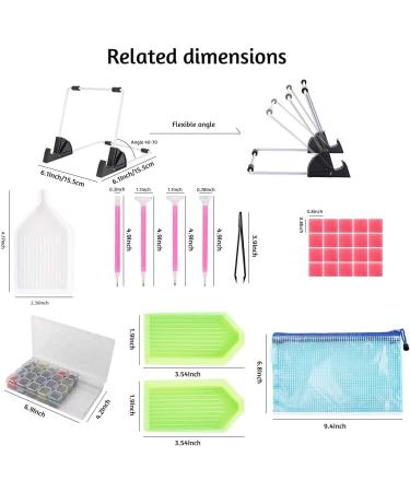 LIRUNQIU 59 Pcs Diamond Painting A4 LED Light Pad Kit - Full Drill 5D Diamond Painting Accessories for Adults and Kids - Includes Storage Case and Tools - Buy Online on GoSupps.com
