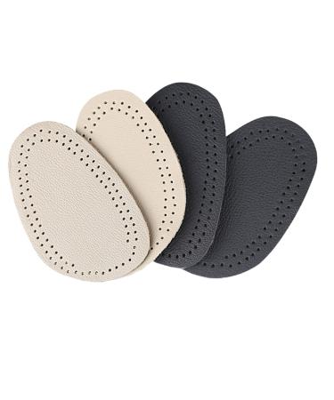 4pairs Anti Reusable Forefoot Slip Supports Metatarsal Soft Insole for Neuroma of Insoles Practical Non Foot Blisters Ladies Inserts Gel Mortons Leather Cushion 12.5X7.5X0.4cm As Shown