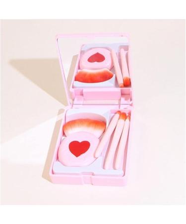 Makeup Brush Mini Travel Makeup Brush Set Portable Storage Box With Mirror Giant Soft Loose Powder Blush Eye Beauty - Buy Online on GoSupps.com