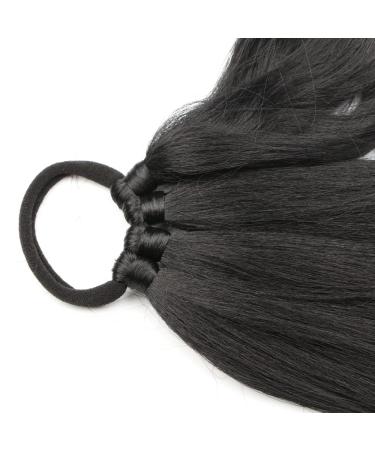 24 Inch 1B Wrap-Around Long Braids Ponytail Extension for DIY Hair Styles | Reusable Woman Braiding Ponytail | Sharopul - Buy Online on GoSupps.com