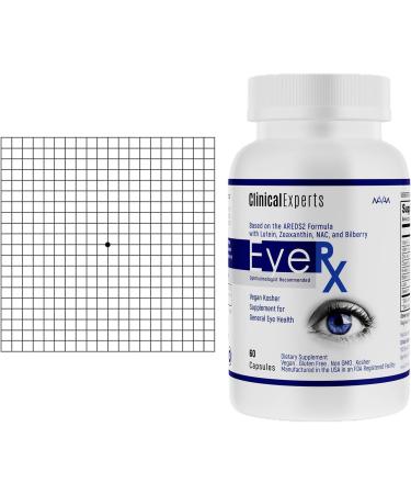 Navan EyeRx Eye Vitamins & Minerals for General Eye Health & Amsler Eye Grid Daily Vision Screening Tool by Clinical Experts