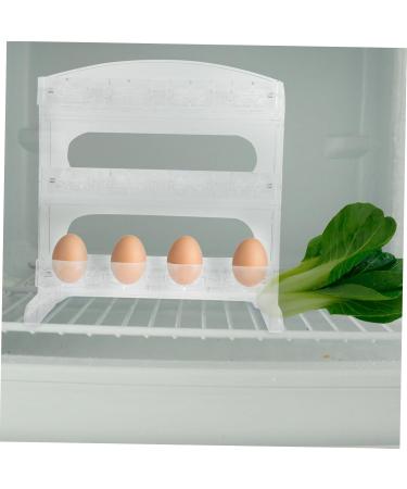 DOITOOL Egg Grid Fridge Eggs Organizer Kitchen Egg Holder Egg Organizer Plastic Refrigerator Decorate Transparent 20.00X20.00X11.00CM - Buy Online on GoSupps.com