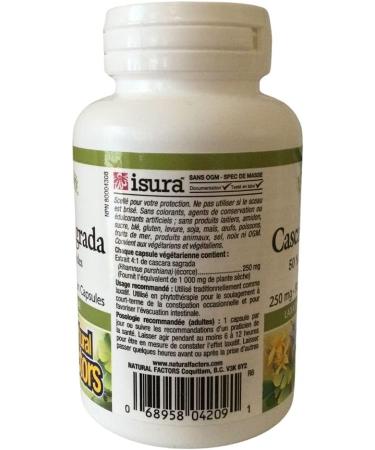 Natural Factors Cascara Sagrada 250 mg 90 Capsules - Buy Online on GoSupps.com