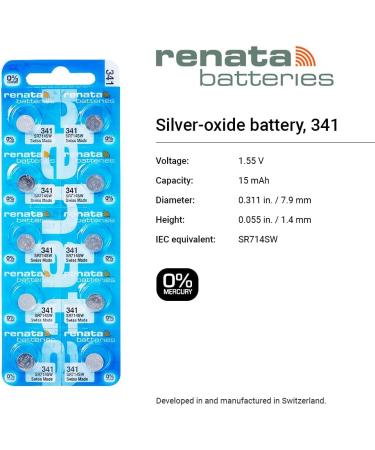 Buy Renata Batteries 341 Watch Battery (5 Pack) - Long-lasting & Reliable | International Shipping Available - Buy Online on GoSupps.com