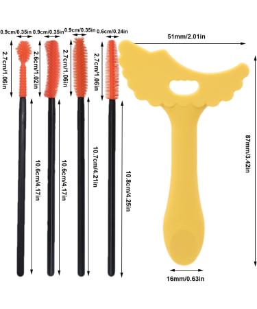Mascara Applicator Guide - Mascara Guide Shield Template - Heart-Shaped Design Eye Makeup Tool for Night Out Daily Use Dating Yellow + Eyelash Brush - Buy Online on GoSupps.com