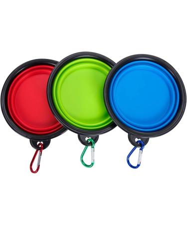Buy Zuofeng Reisenapf Foldable Dog Water Bowl - Portable Silicone Feeding Set for Cats & Dogs | 3 Colors: Blue Green Red | International Shipping Available - Buy Online on GoSupps.com