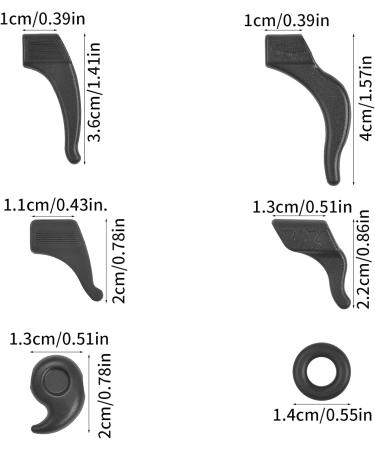 12 Pairs Silicone Anti-Slip Glasses Ear Hooks - Comfortable Holder & Bracket for Reading Glasses Accessories - Buy Online on GoSupps.com