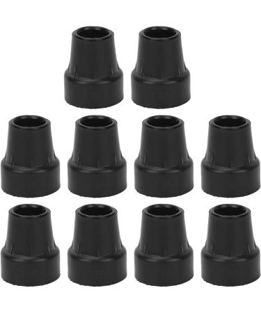 Crutch Tip 19mm Inner Diameter Walking Cane Tip Heavy Duty Slip Resistance 10pcs for Daily Life (Black) - Buy Online on GoSupps.com