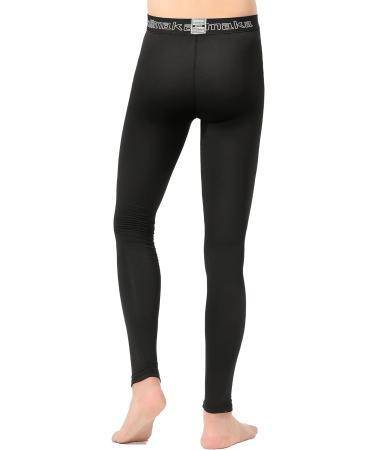 3 Pack Youth Boys' Compression Leggings Tights | Black Sports Base Layer for Kids | Small Size - Buy Online on GoSupps.com