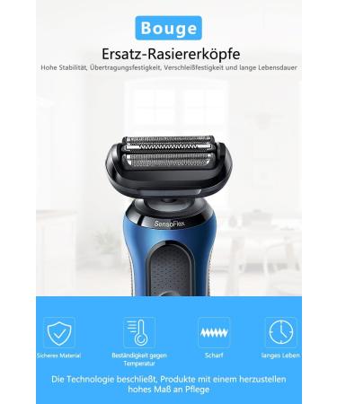 Buy Bouge 53B Shaving Heads - Compatible with Braun Series 5 & 6 Razors - Replacement Electric Shear Head - Buy Online on GoSupps.com