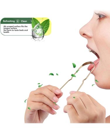 Rolempon Tongue Scraper for Adults | U-Shape Stainless Steel Tongue Coating Brush for Bad Breath Treatment & Fresh Oral Care - Buy Online on GoSupps.com