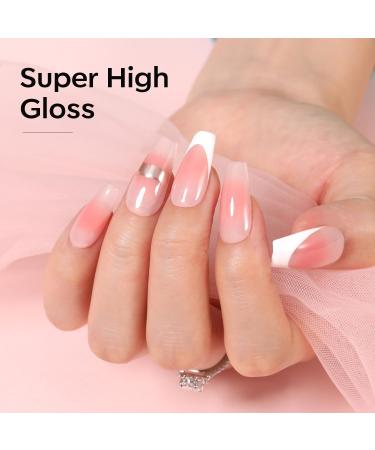 Modelones Gel Nail Polish Set 2Pcs 15ML Milky White and Jelly Pink Gel Polish Jelly Gel Nail Polish Soak Off LED Translucent Nail Gel Polish Art Starter Manicure Salon Milky White Jelly Pink - Buy Online on GoSupps.com