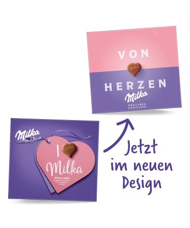 Buy Milka Von Herzen Pralin s Strawberry Cream 10 x 110g | Premium Alpine Milk Chocolate & Strawberry Filling | International Shipping Available - Buy Online on GoSupps.com